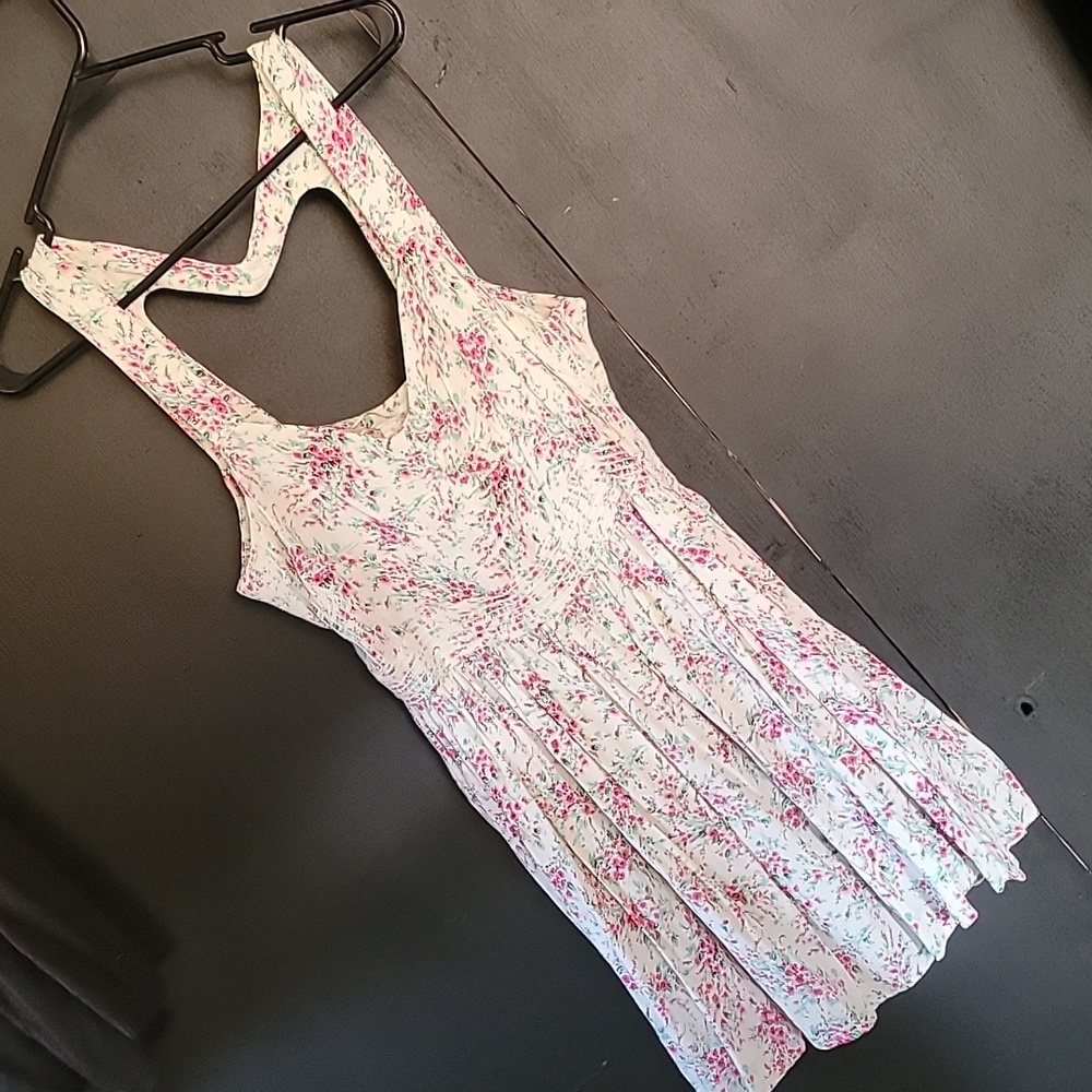 Short Pink Floral Sundress